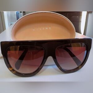 Celine black Tortoiseshell Gradient Sunglasses CL41026/5 58/15  with case